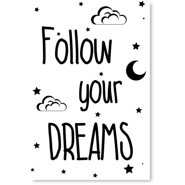 Bedroom Prints Funny Quote Love Wall Art Sweet Dreams Decor Art Unframed Poster